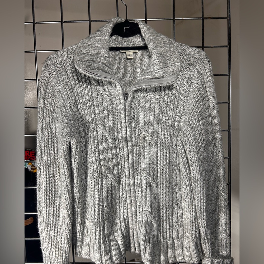 St. John's Bay Silver Cable Knit Cardigan